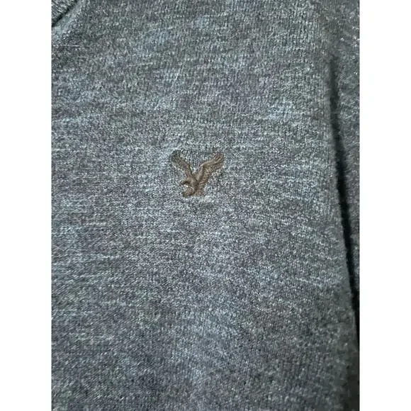 American Eagle navy crew neck cotton sweater athletic fit, size L - Picture 2 of 7